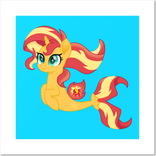 Sunset Shimmer seapony Posters and Art